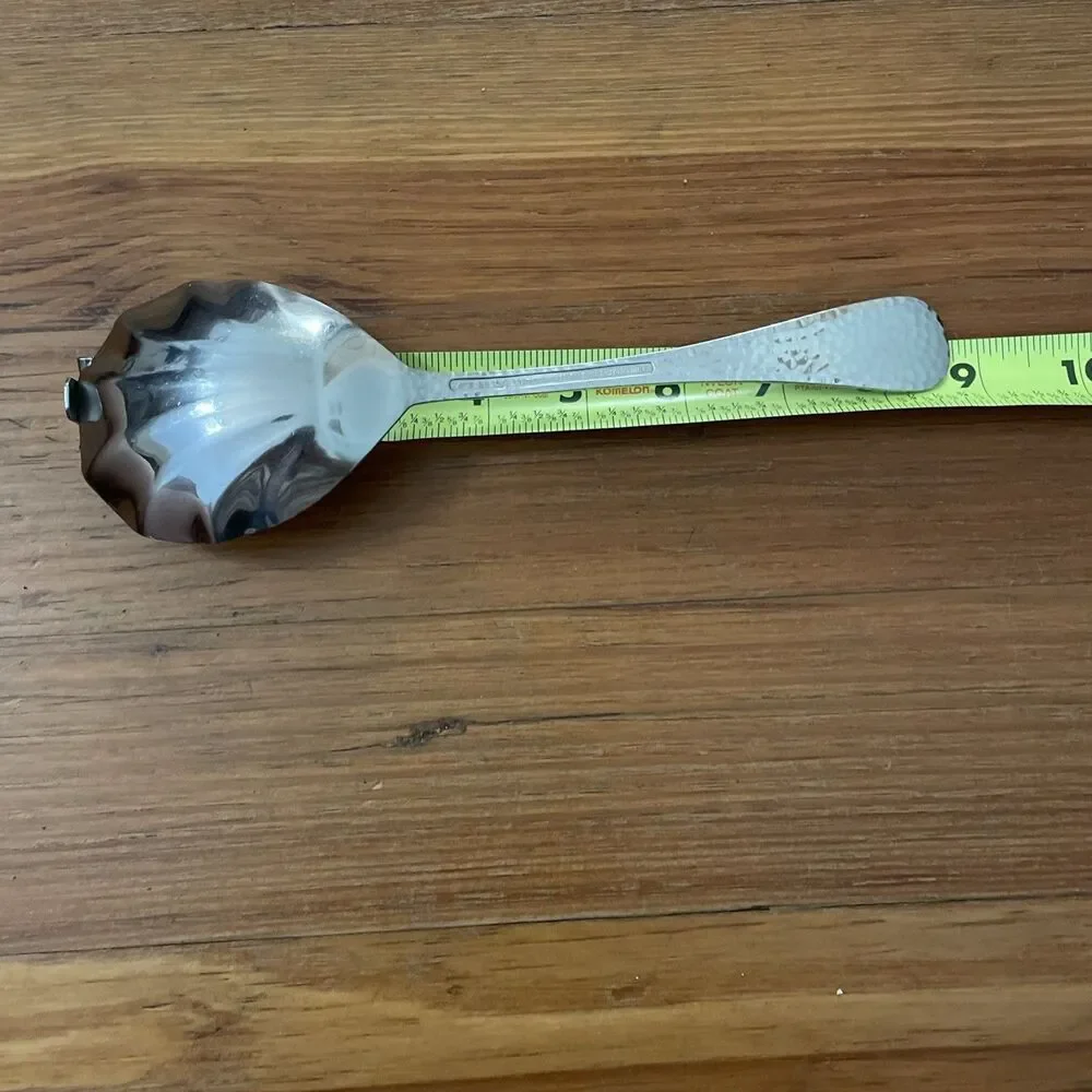 Reed & Barton Olde English Stainless 18/10 Serving Spoon Hammered Heritage Mint